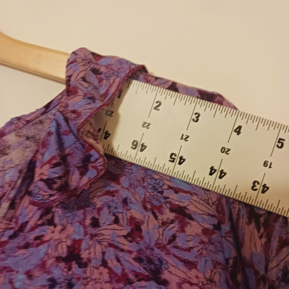 Chelsea & Violet Floral Purple Tiered Maxi Dress Size Medium, Boho, Cottagecore - Picture 11 of 16